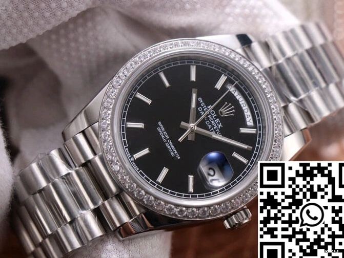 M228349RBR-0002 Dial Rolex Black EW Factory Day-Date 0429